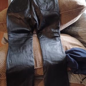 Biker leather pants